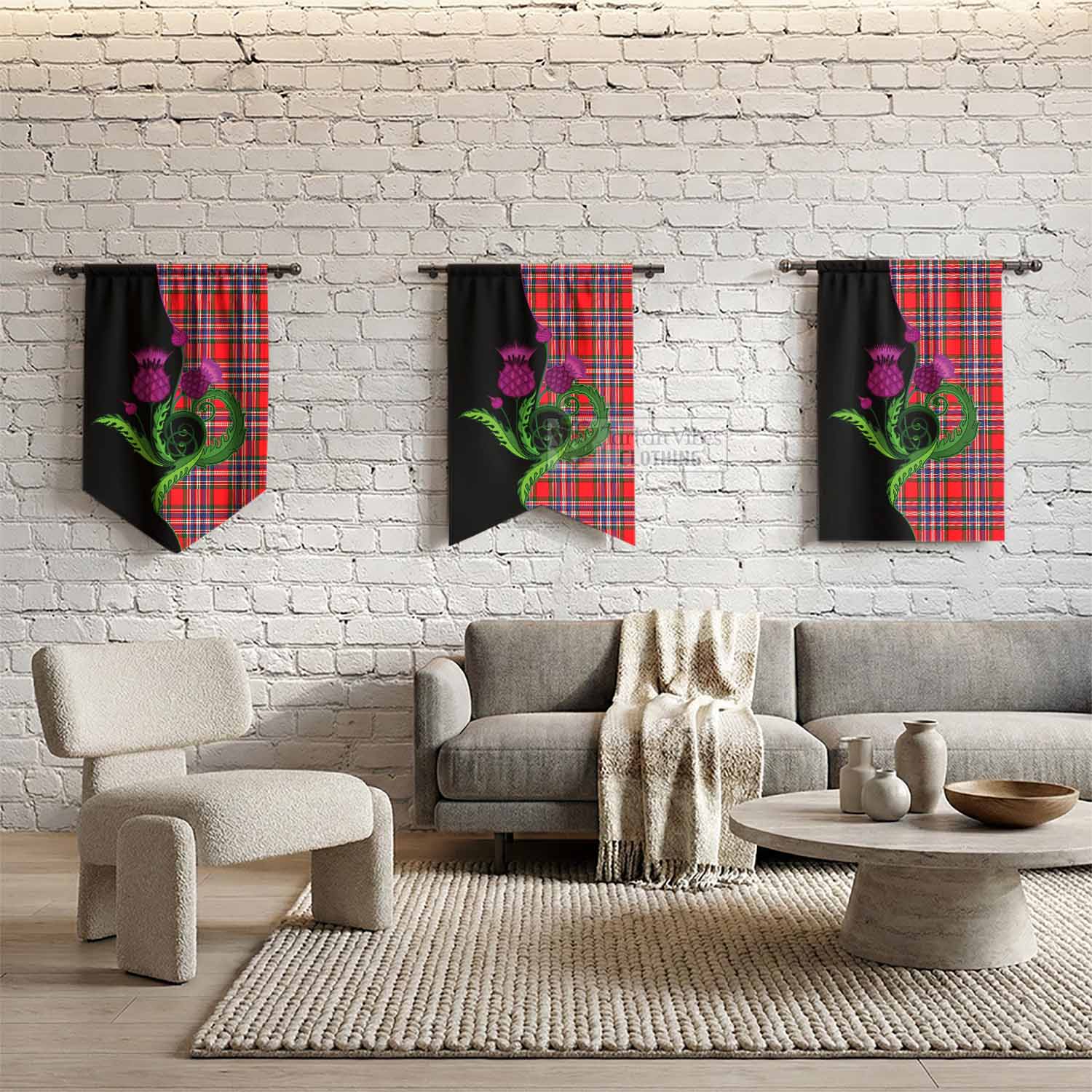 MacFarlane (McFarlane) Tartan Gonfalon Traditional Scottish Thistle - Tartan Vibes Clothing