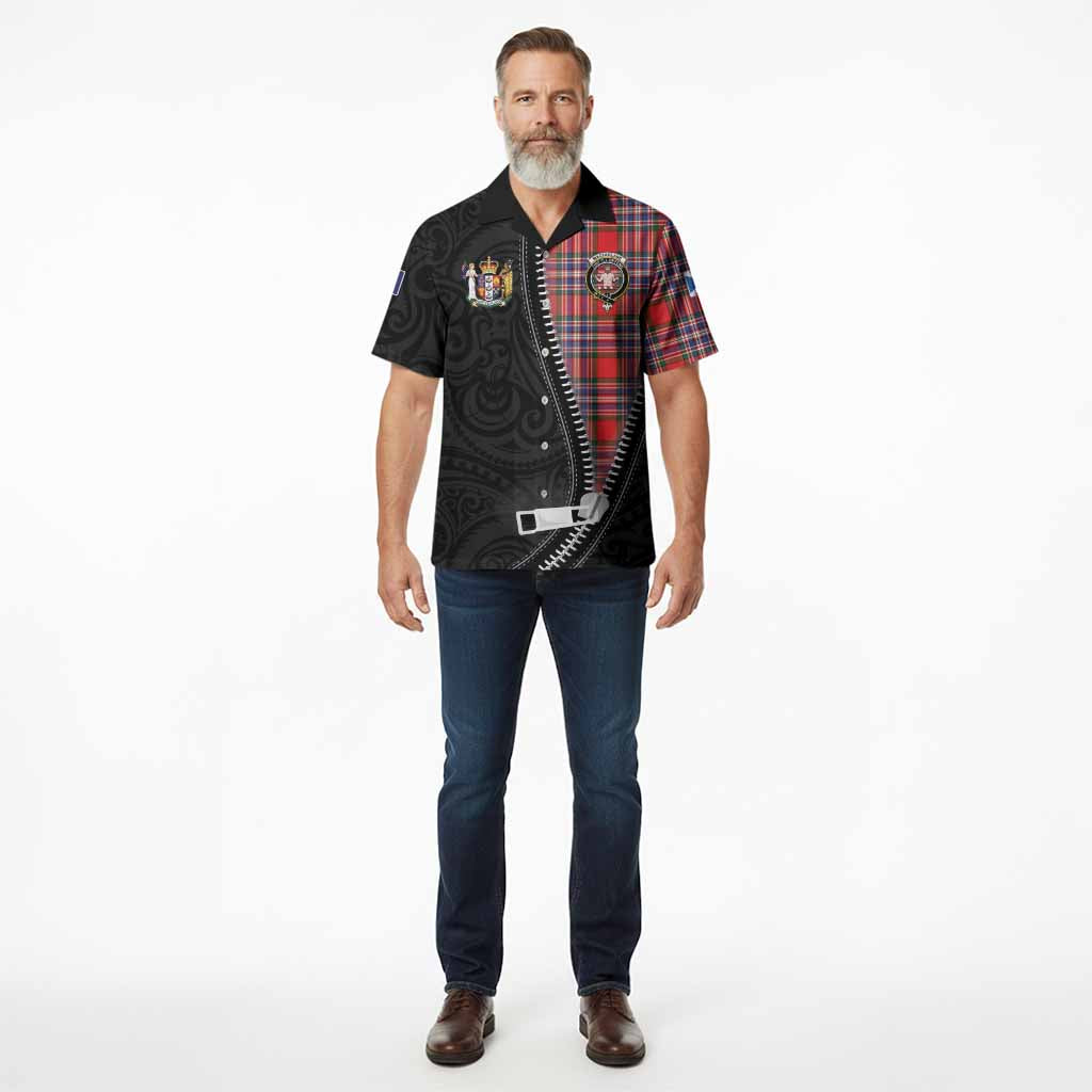 MacFarlane (McFarlane) Tartan Hawaiian Shirt New Zealand Pattern Unique Zipper Stylized