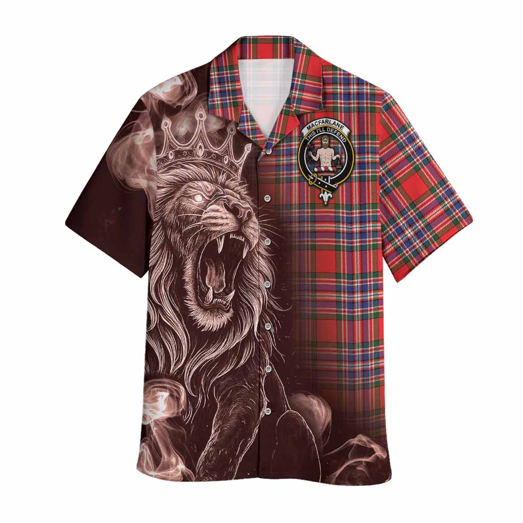 MacFarlane (McFarlane) Tartan Hawaiian Shirt Roaring Lion Heritage