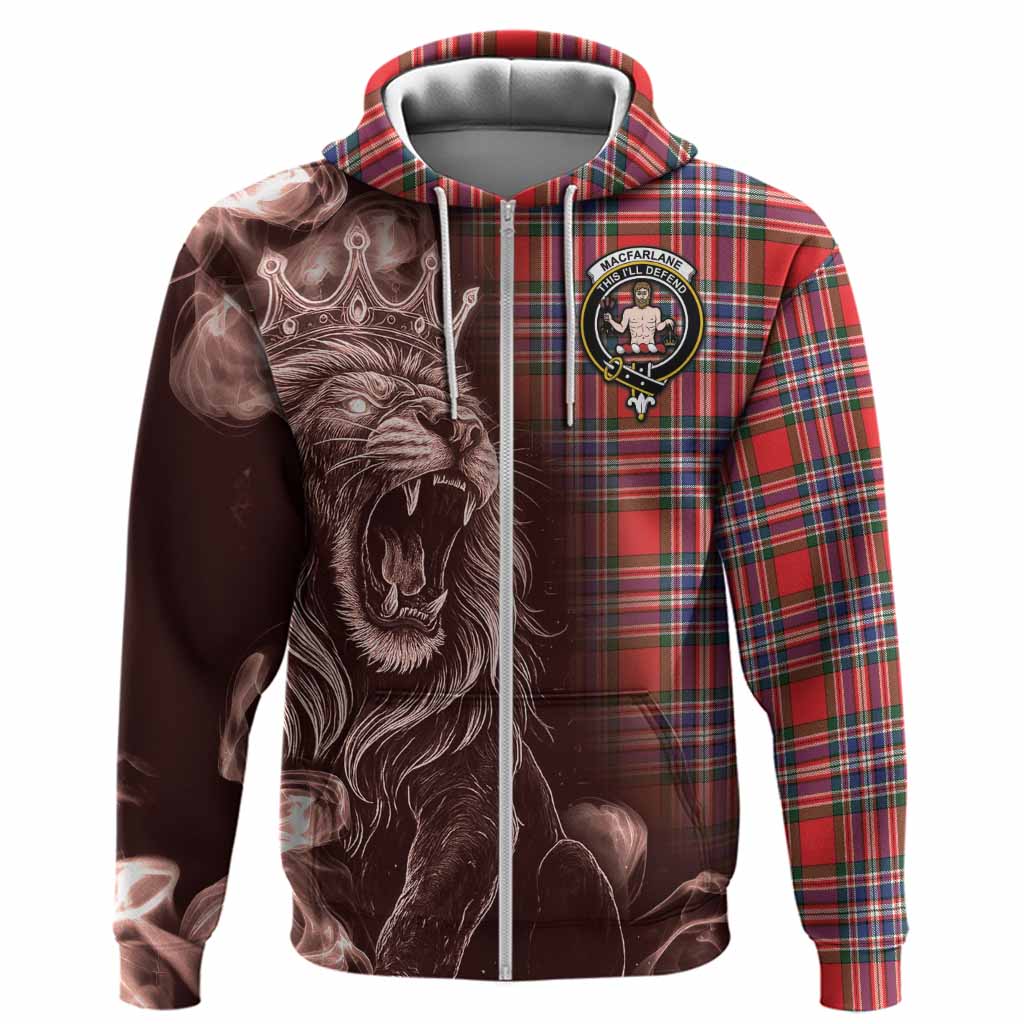 MacFarlane (McFarlane) Tartan Hoodie Roaring Lion Heritage