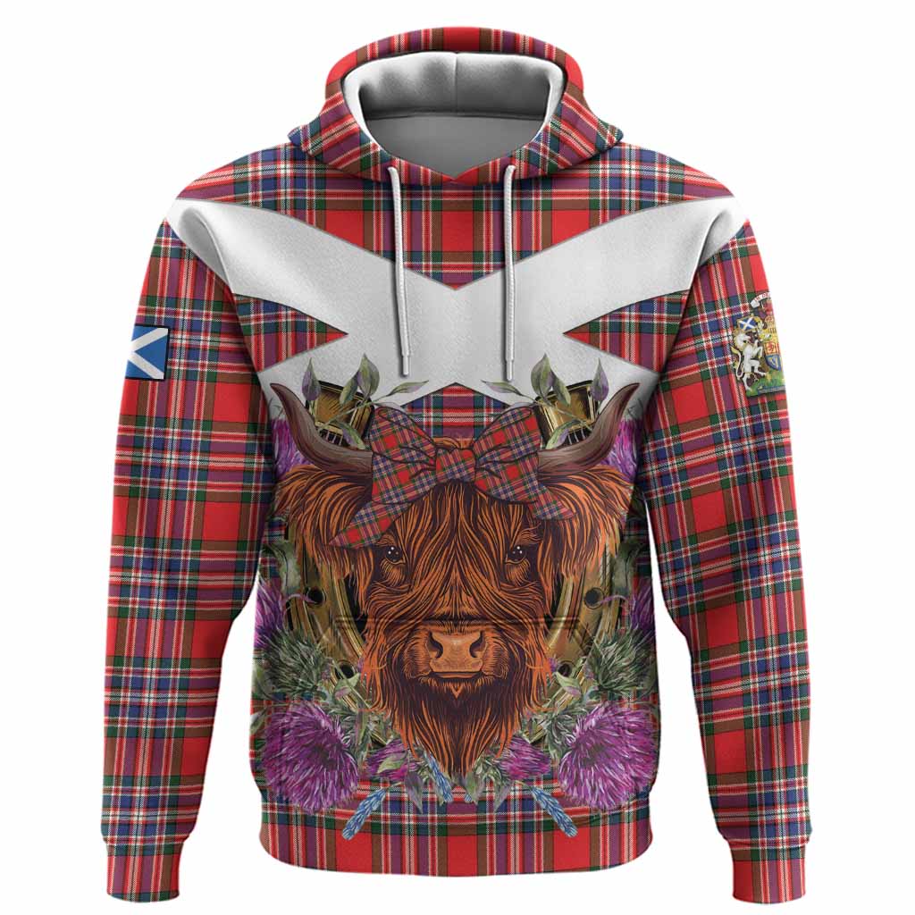 MacFarlane (McFarlane) Tartan Hoodie Scottish Thistle Heilan Coo