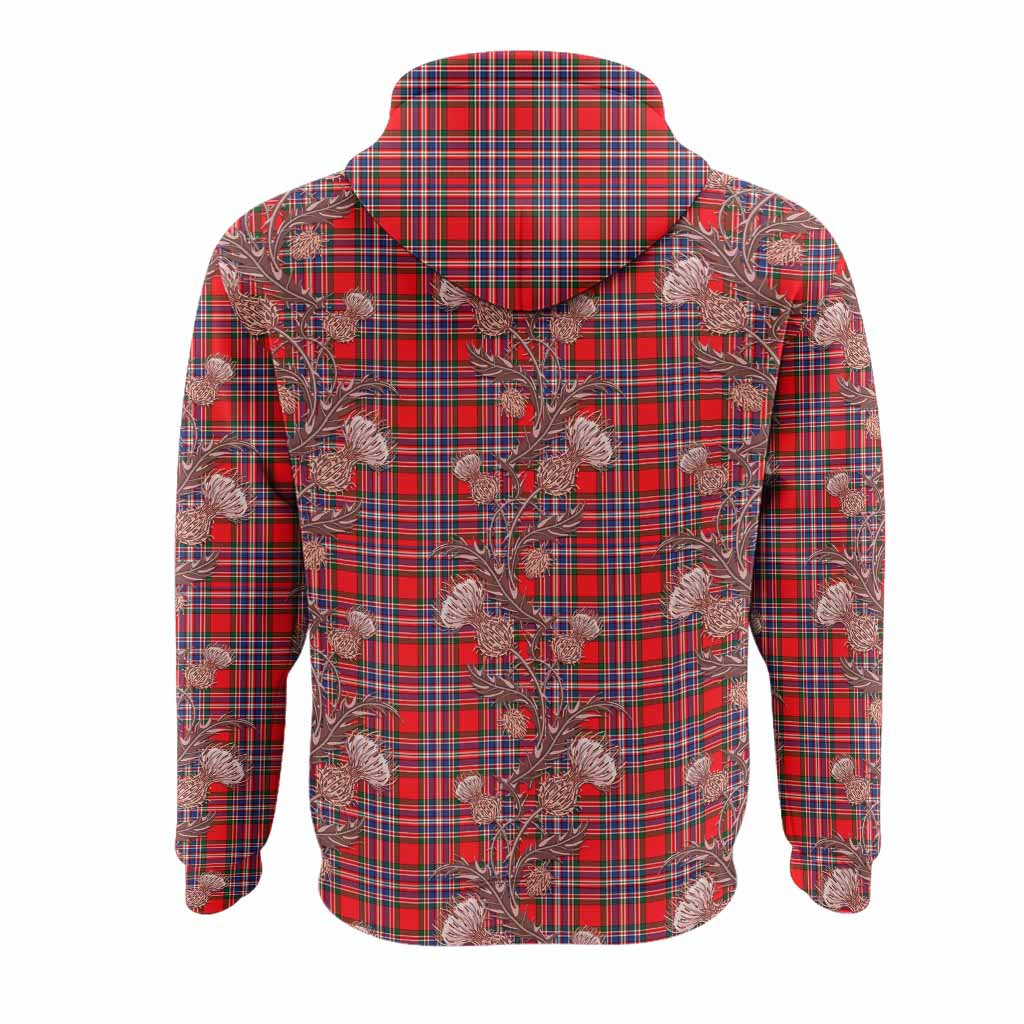 MacFarlane (McFarlane) Tartan Hoodie Seamless Scottish Thistle Flowers