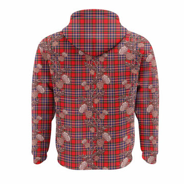 MacFarlane (McFarlane) Tartan Hoodie Seamless Scottish Thistle Flowers
