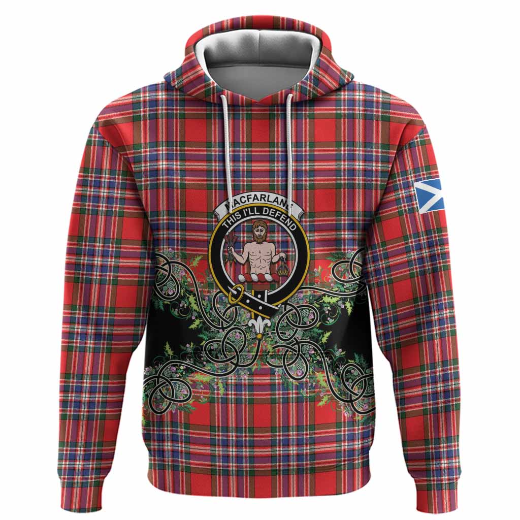 MacFarlane (McFarlane) Tartan Hoodie Thistle Scottish Spirit