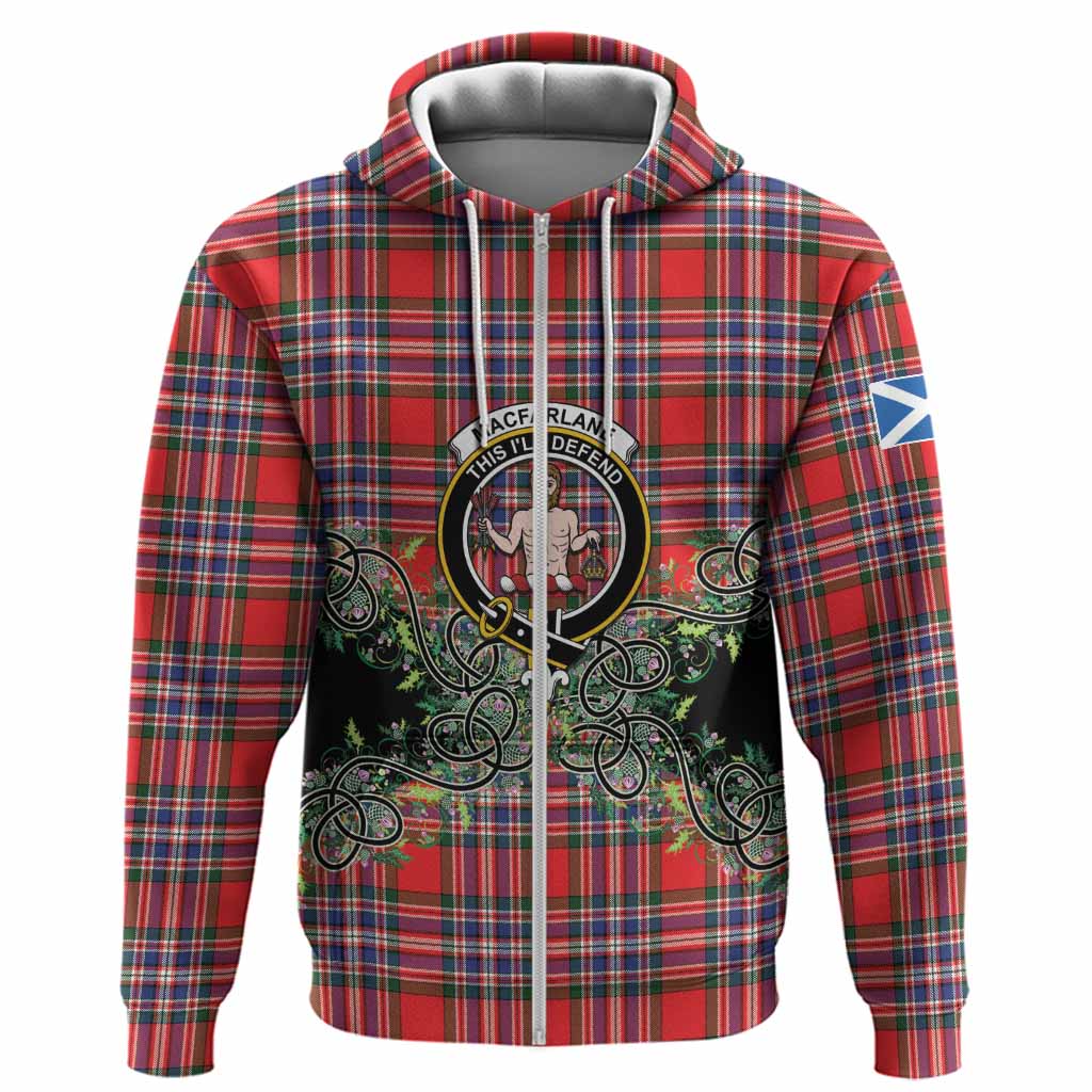 MacFarlane (McFarlane) Tartan Hoodie Thistle Scottish Spirit