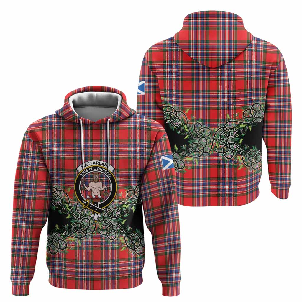 MacFarlane (McFarlane) Tartan Hoodie Thistle Scottish Spirit