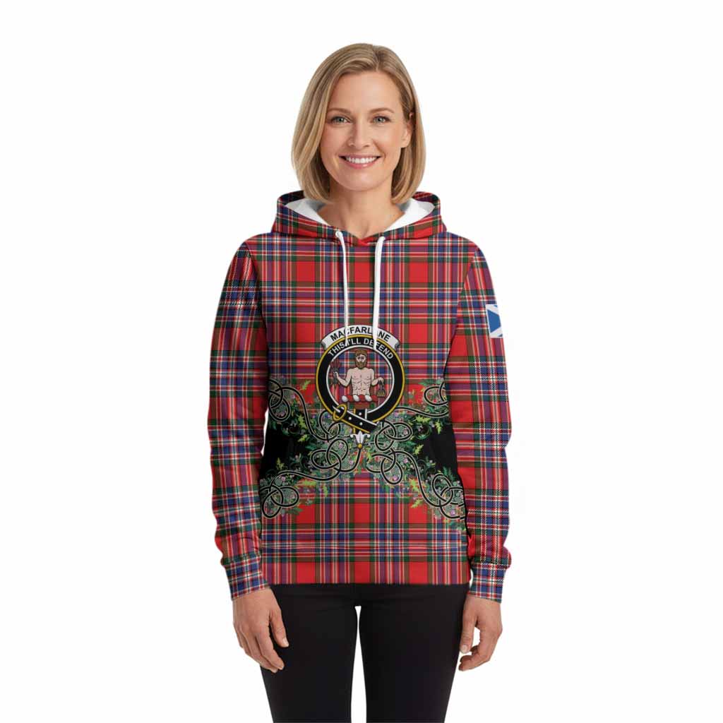MacFarlane (McFarlane) Tartan Hoodie Thistle Scottish Spirit