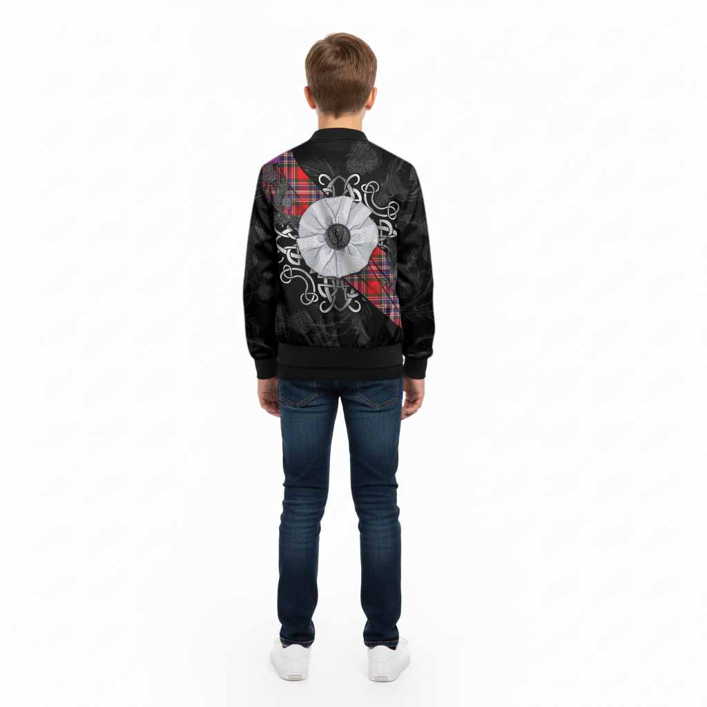 MacFarlane (McFarlane) Tartan Kid Bomber Jacket Jacobite White Rose - Tartan Vibes Clothing