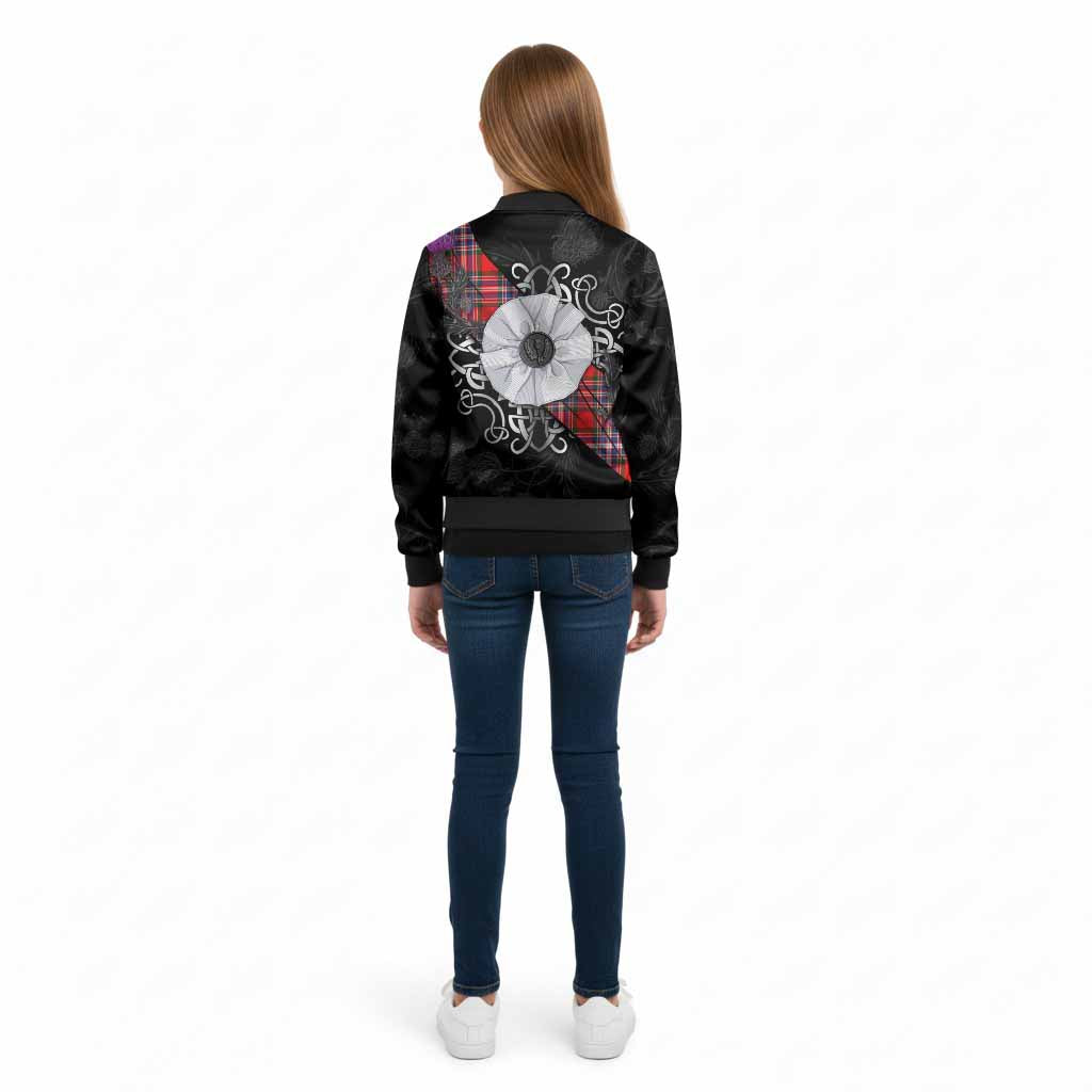 MacFarlane (McFarlane) Tartan Kid Bomber Jacket Jacobite White Rose - Tartan Vibes Clothing