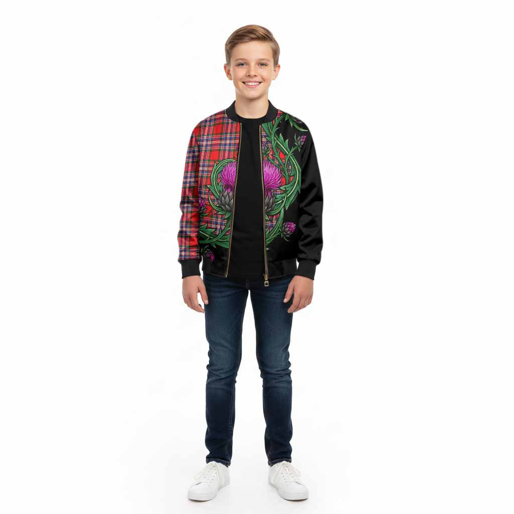 MacFarlane (McFarlane) Tartan Kid Bomber Jacket Resilient Scottish Thistle - Tartan Vibes Clothing
