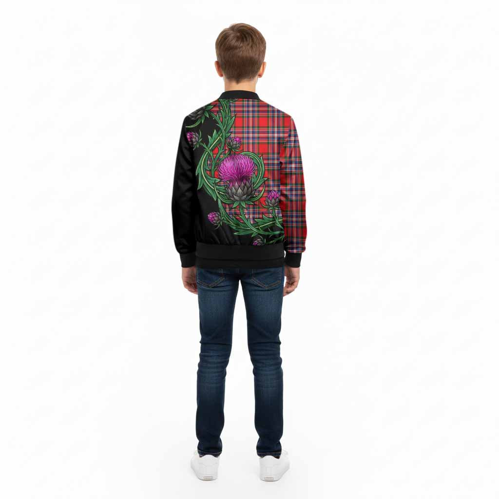 MacFarlane (McFarlane) Tartan Kid Bomber Jacket Resilient Scottish Thistle - Tartan Vibes Clothing