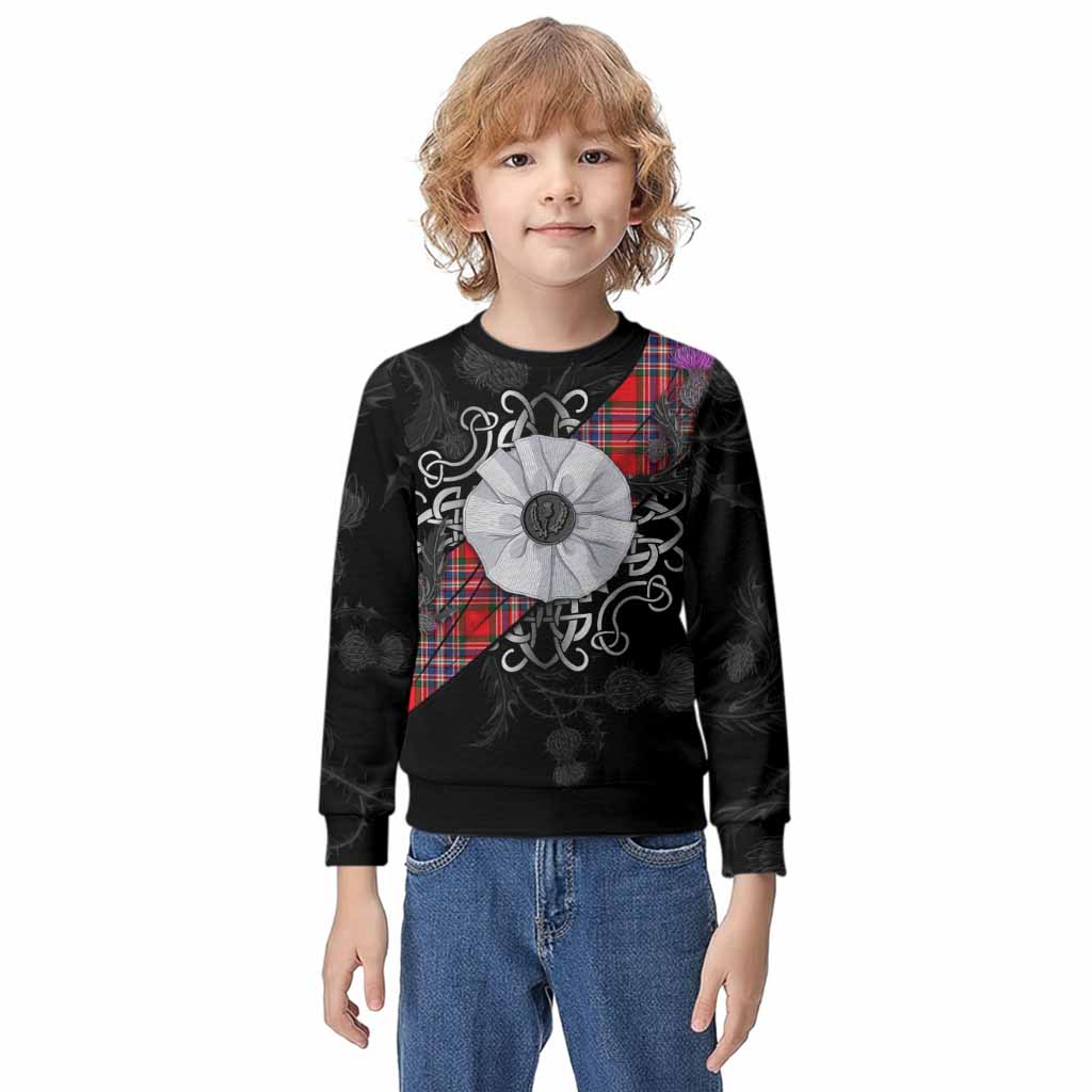 MacFarlane (McFarlane) Tartan Kid Knitted Sweatshirt Jacobite White Rose Kid - Tartan Vibes Clothing