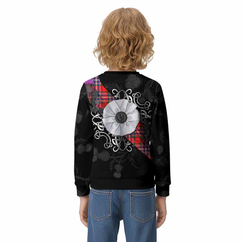 MacFarlane (McFarlane) Tartan Kid Knitted Sweatshirt Jacobite White Rose - Tartan Vibes Clothing