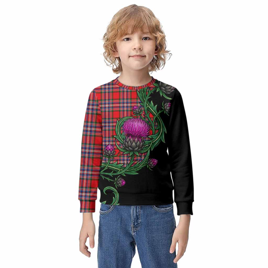 MacFarlane (McFarlane) Tartan Kid Knitted Sweatshirt Resilient Scottish Thistle Kid - Tartan Vibes Clothing