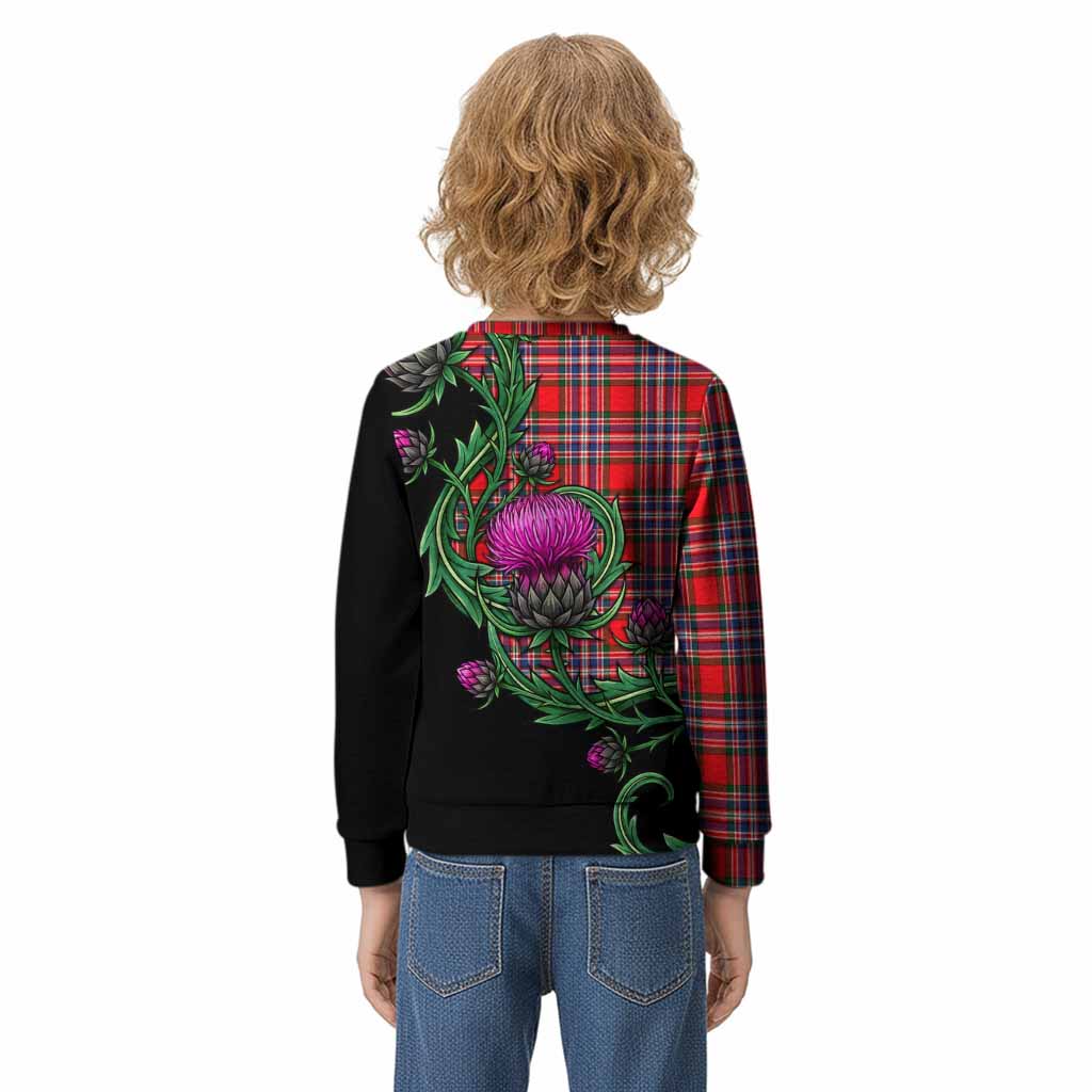 MacFarlane (McFarlane) Tartan Kid Knitted Sweatshirt Resilient Scottish Thistle - Tartan Vibes Clothing