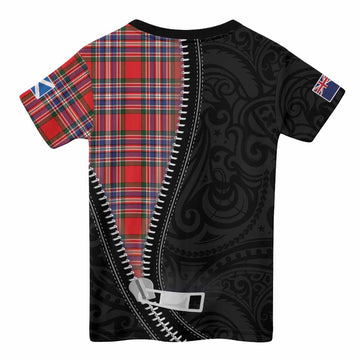 MacFarlane (McFarlane) Tartan Kid T-shirt New Zealand Pattern Unique Zipper Stylized