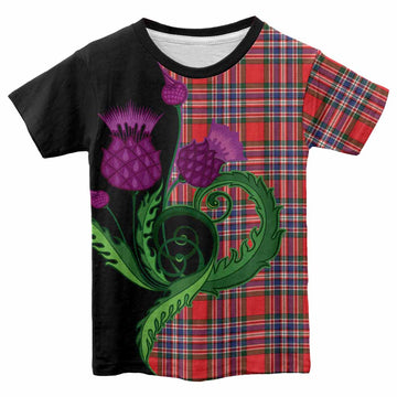 MacFarlane (McFarlane) Tartan Kid T-shirt Traditional Scottish Thistle