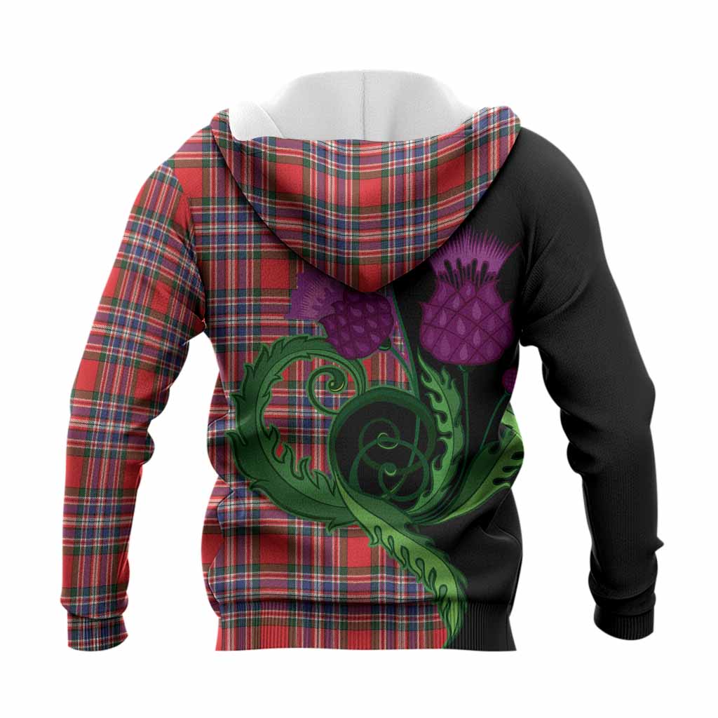 MacFarlane (McFarlane) Tartan Knitted Hoodie Traditional Scottish Thistle