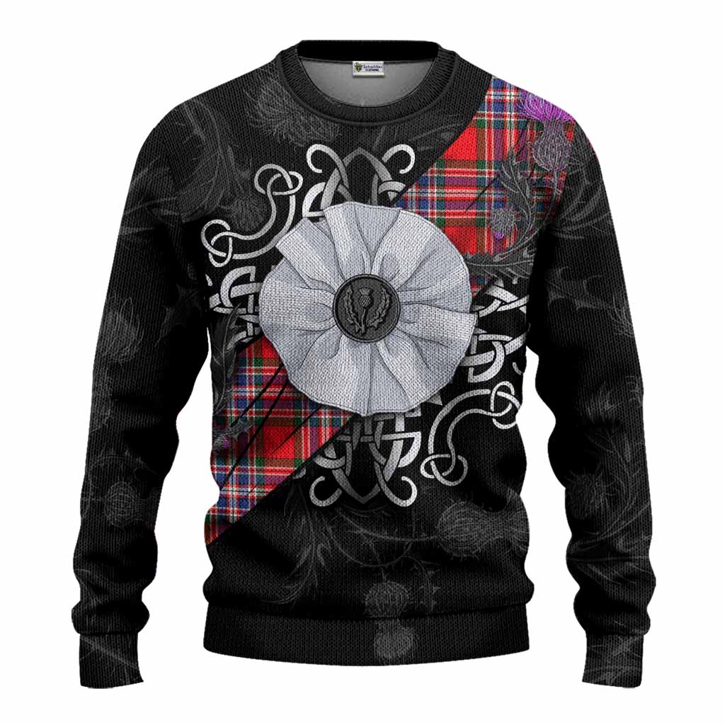 MacFarlane (McFarlane) Tartan Knitted Sweater Jacobite White Rose Unisex - Tartan Vibes Clothing