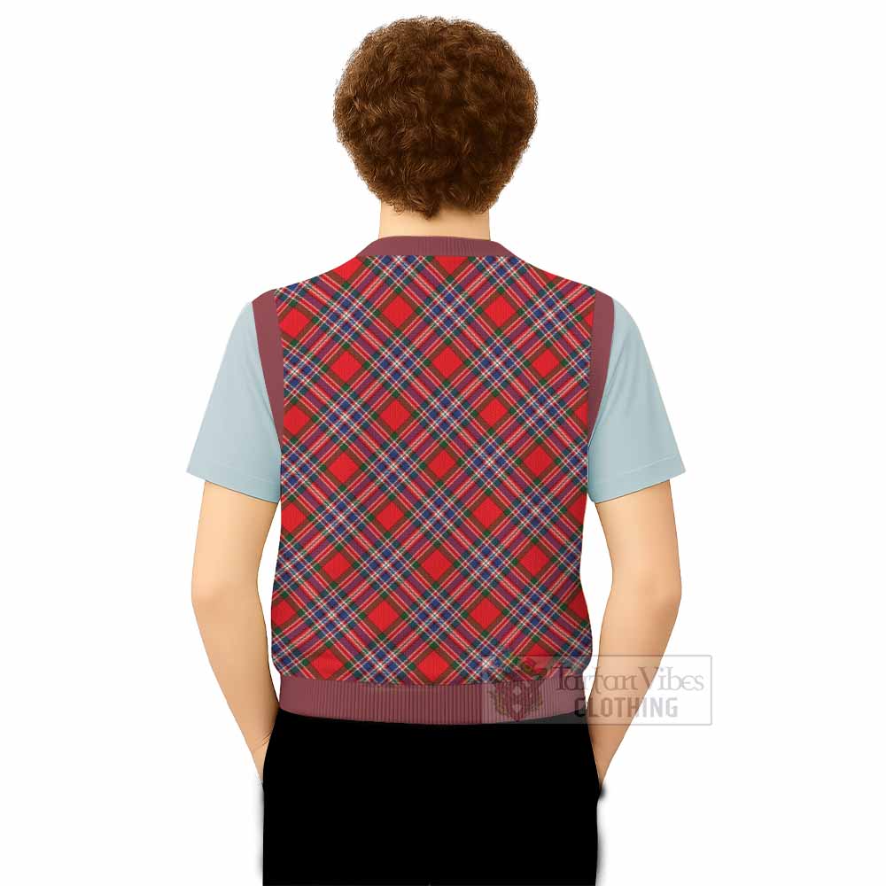 MacFarlane (McFarlane) Tartan  Knitted V-Neck Vest Cross Style