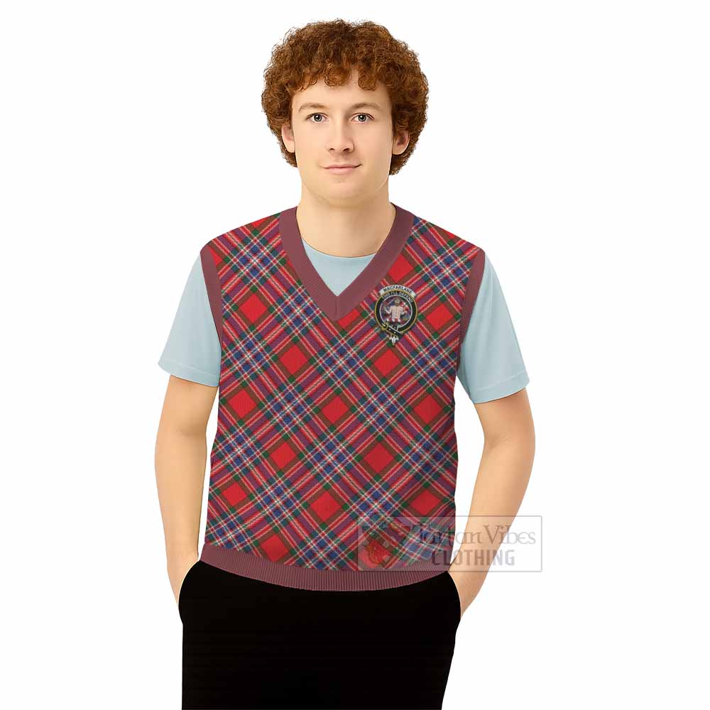 MacFarlane (McFarlane) Tartan Knitted V-Neck Vest with Family Crest Cross Style
