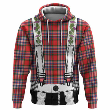 MacFarlane (McFarlane) Tartan Lederhosen Costume Hoodie Scotland Thistle Floral