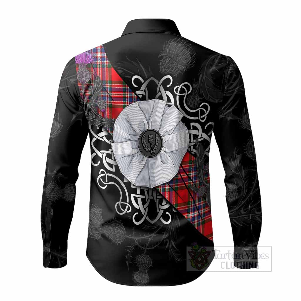 MacFarlane (McFarlane) Tartan Long Sleeve Button Shirts Jacobite White Rose - Tartan Vibes Clothing