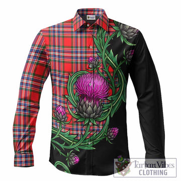 MacFarlane (McFarlane) Tartan Long Sleeve Button Shirts Resilient Scottish Thistle