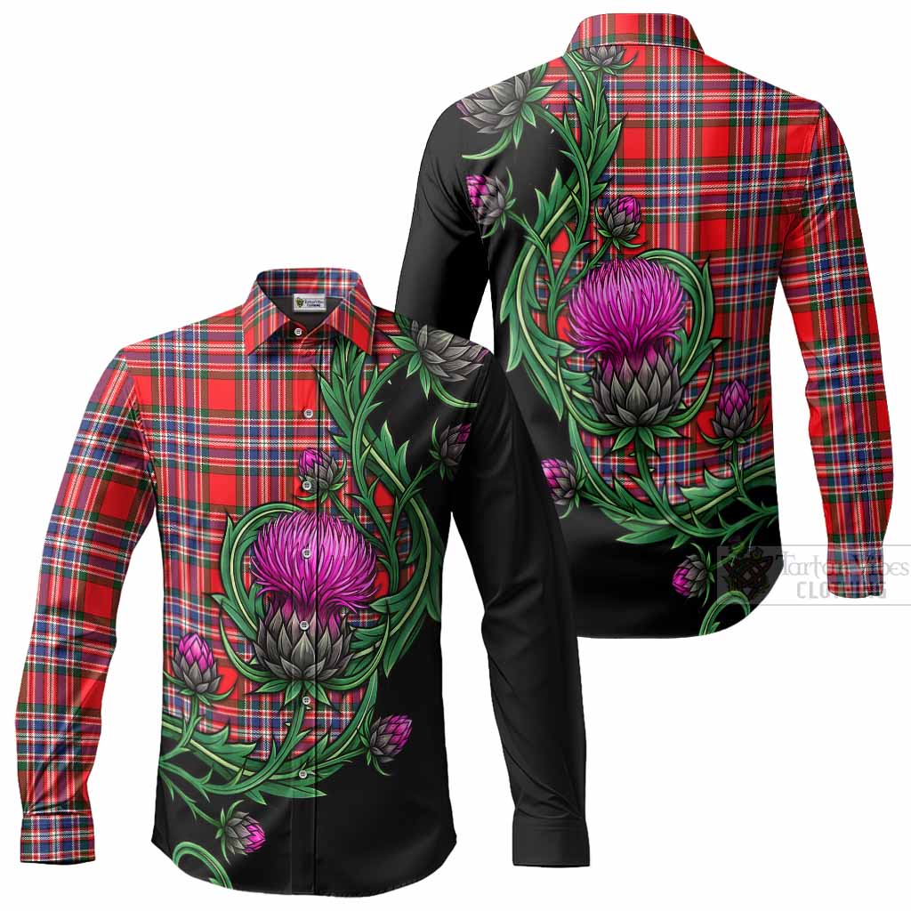 MacFarlane (McFarlane) Tartan Long Sleeve Button Shirts Resilient Scottish Thistle