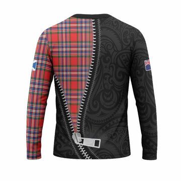 MacFarlane (McFarlane) Tartan Long Sleeve T-Shirt New Zealand Pattern Unique Zipper Stylized