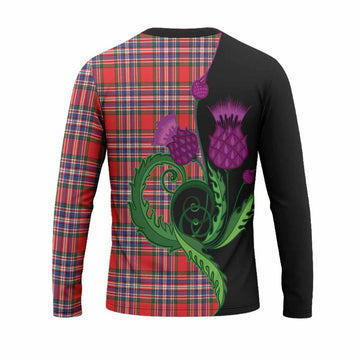 MacFarlane (McFarlane) Tartan Long Sleeve T-Shirt Traditional Scottish Thistle