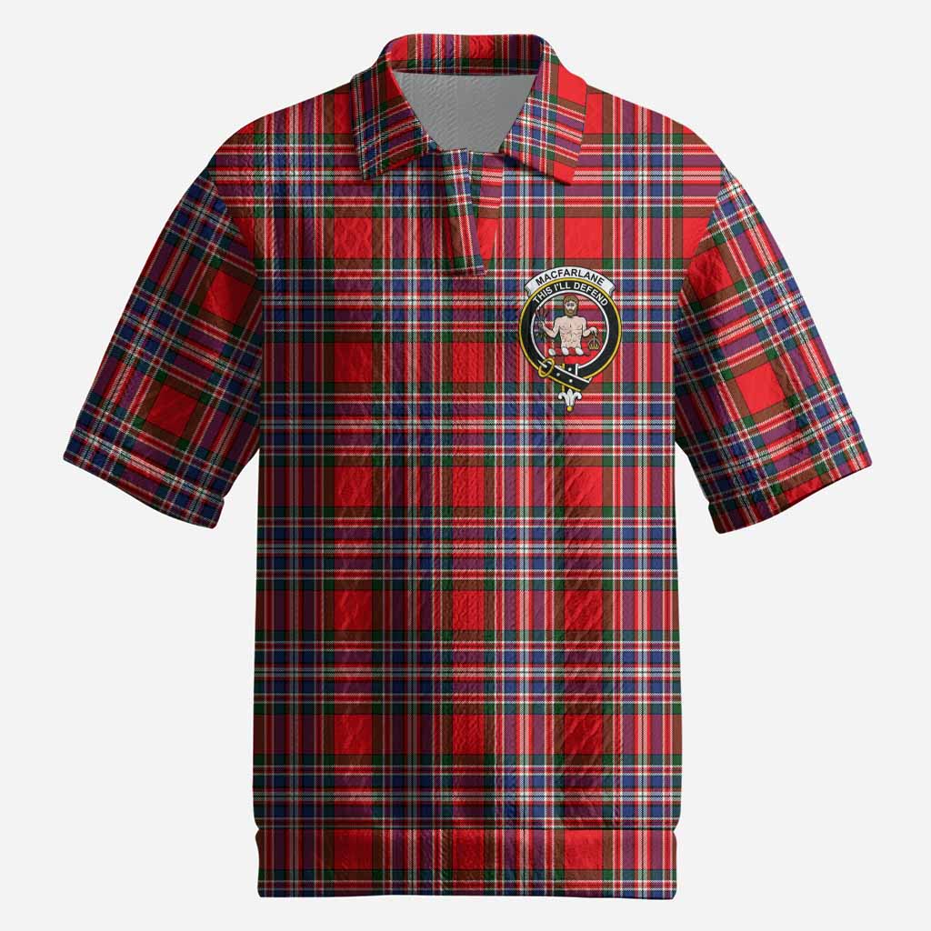 MacFarlane (McFarlane) Tartan Men’s Polo Sweater Top with Family Crest