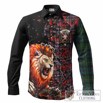 MacFarlane (McFarlane) Tartan Mighty Lion Long Sleeve Button Shirts Explosion Flying Pieces