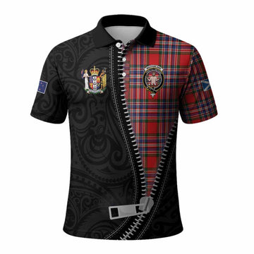 MacFarlane (McFarlane) Tartan Polo Shirt New Zealand Pattern Unique Zipper Stylized