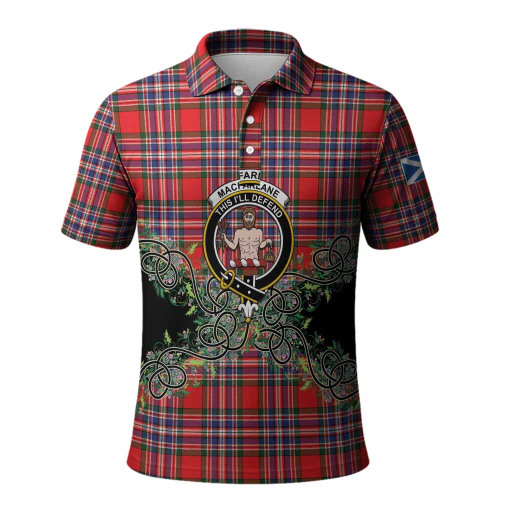 MacFarlane (McFarlane) Tartan Polo Shirt Thistle Scottish Spirit