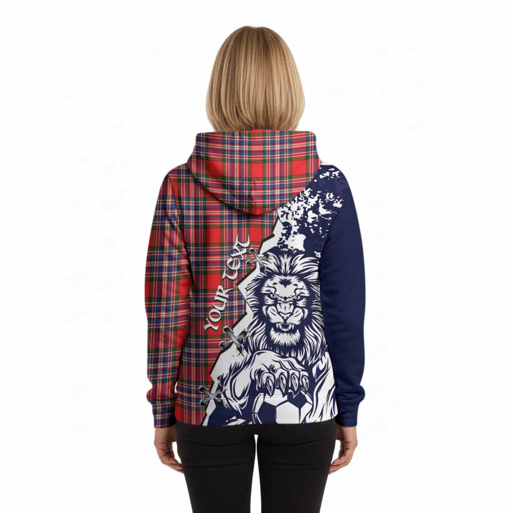 MacFarlane (McFarlane) Tartan Scottish Hoodie Angry Lion With Soccer Ball Style