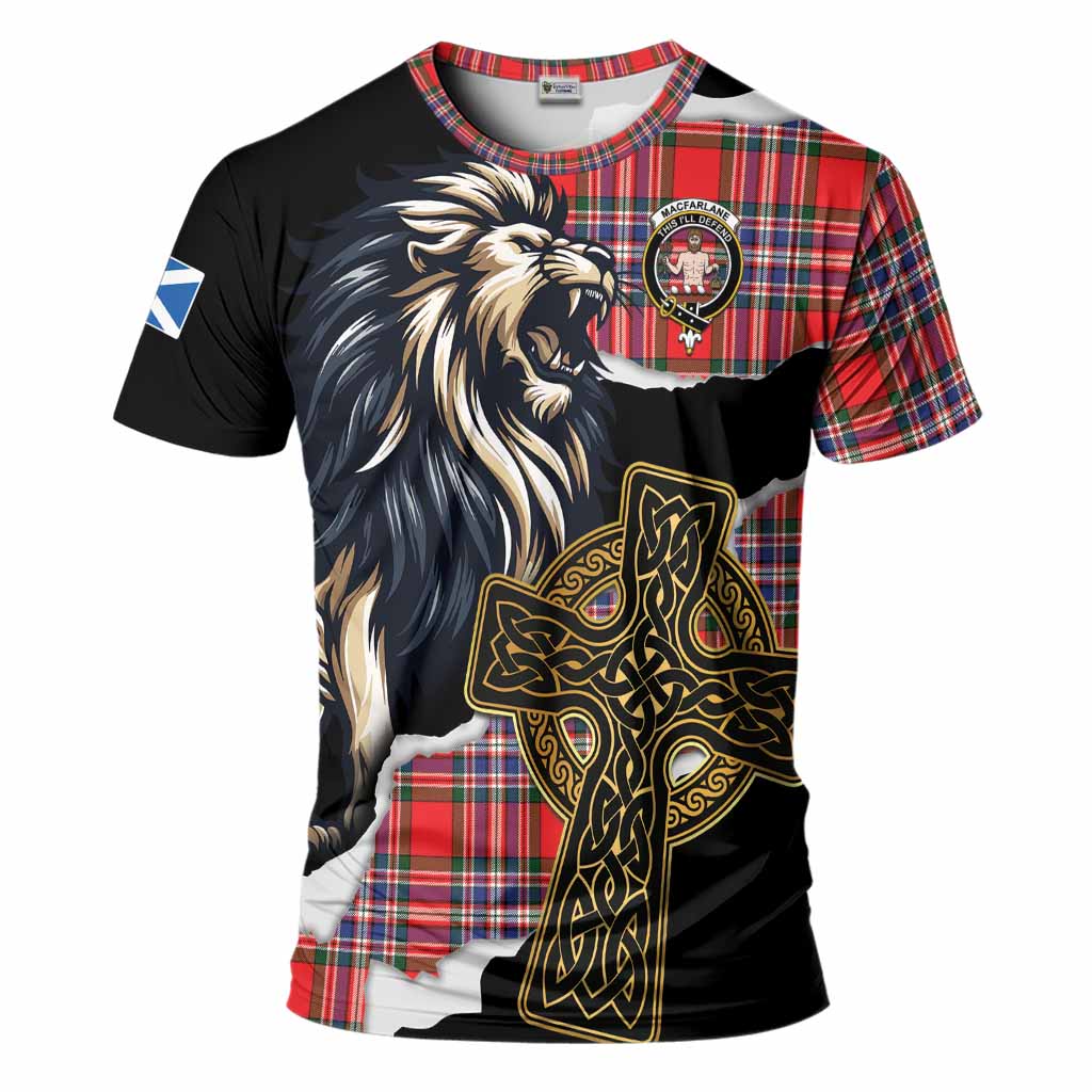 MacFarlane (McFarlane) Tartan Scottish T-Shirt Lion Celtic Heritage