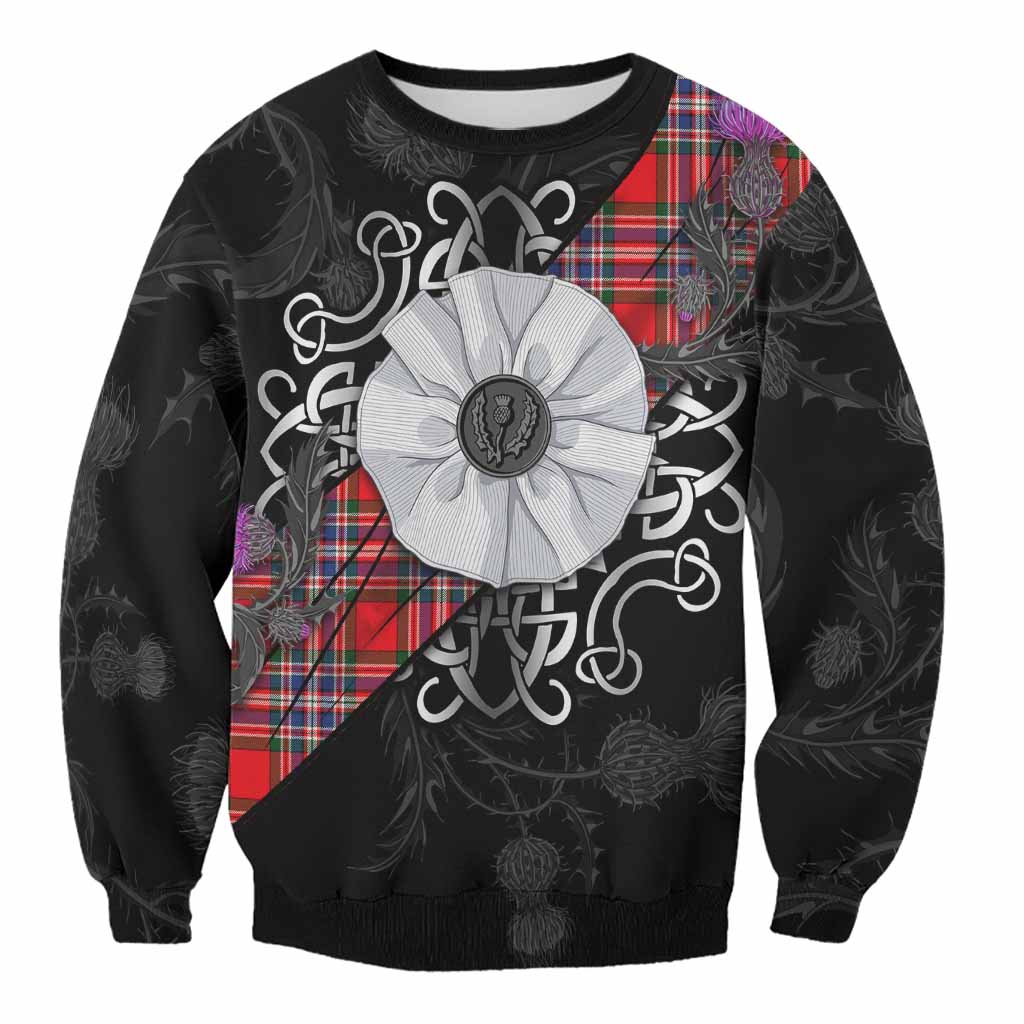 MacFarlane (McFarlane) Tartan Sweatshirt Jacobite White Rose Unisex - Tartan Vibes Clothing