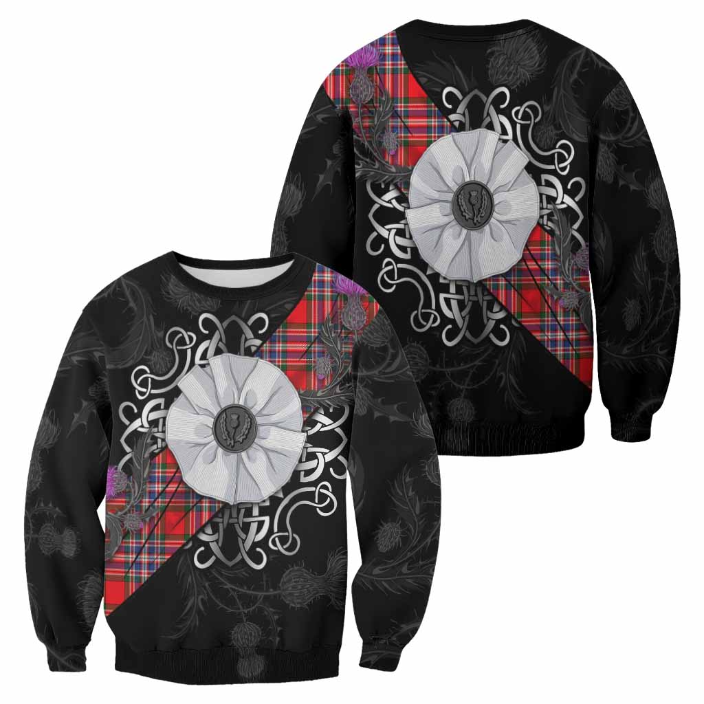 MacFarlane (McFarlane) Tartan Sweatshirt Jacobite White Rose - Tartan Vibes Clothing