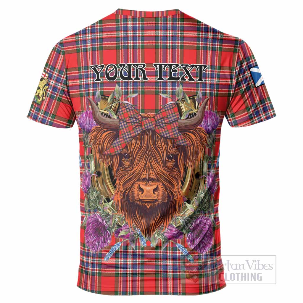 MacFarlane (McFarlane) Tartan T-Shirt Scottish Thistle Heilan Coo