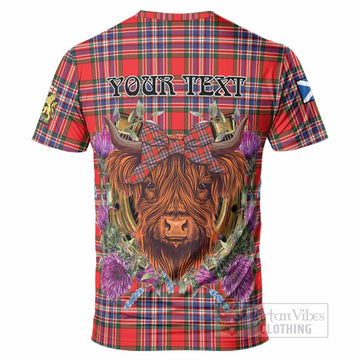 MacFarlane (McFarlane) Tartan T-Shirt Scottish Thistle Heilan Coo
