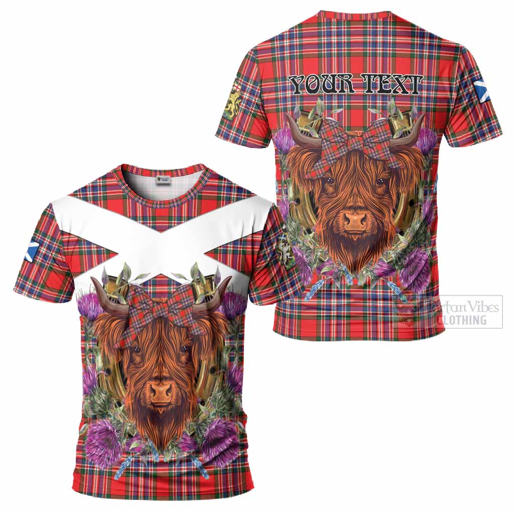 MacFarlane (McFarlane) Tartan T-Shirt Scottish Thistle Heilan Coo
