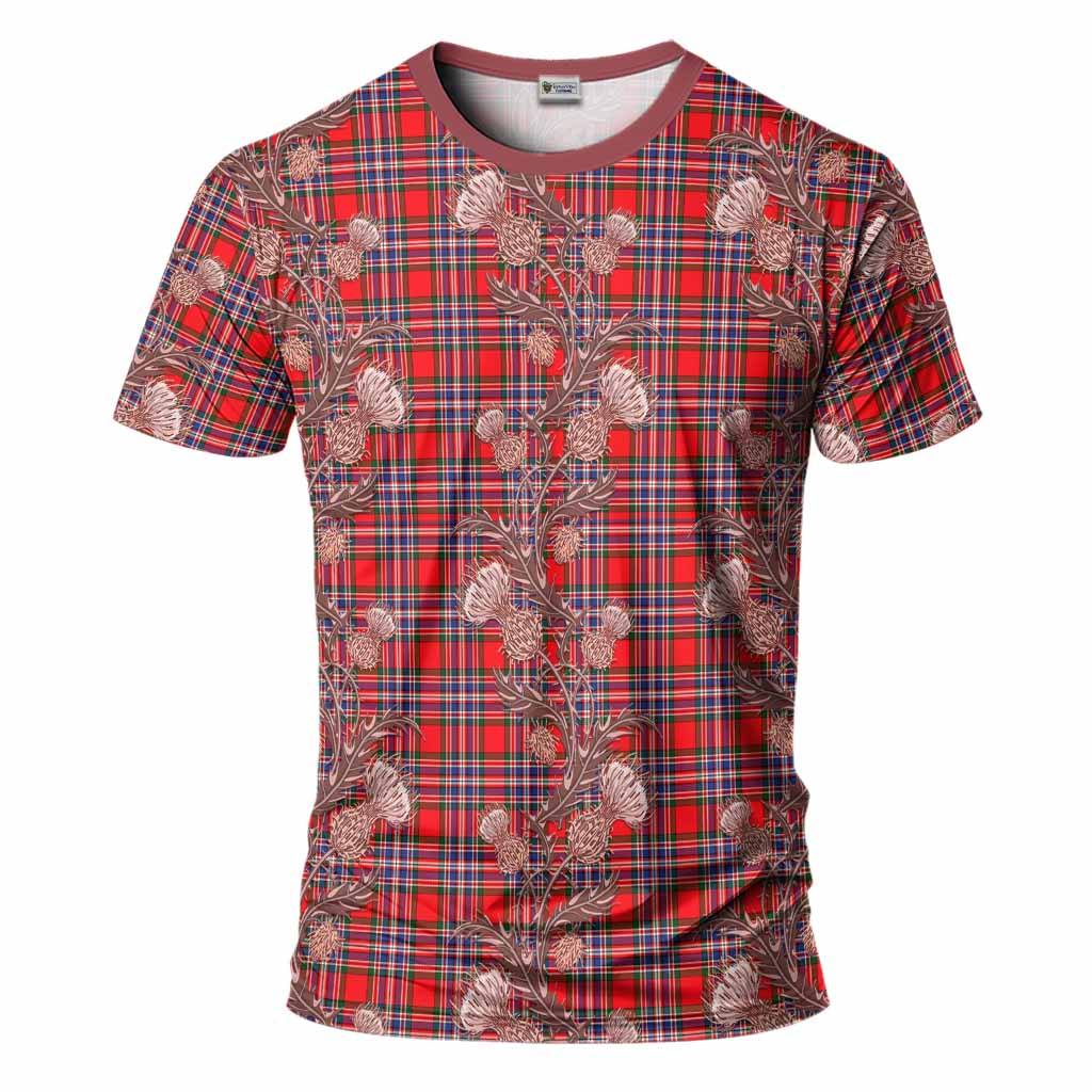 MacFarlane (McFarlane) Tartan T-Shirt Seamless Scottish Thistle Flowers