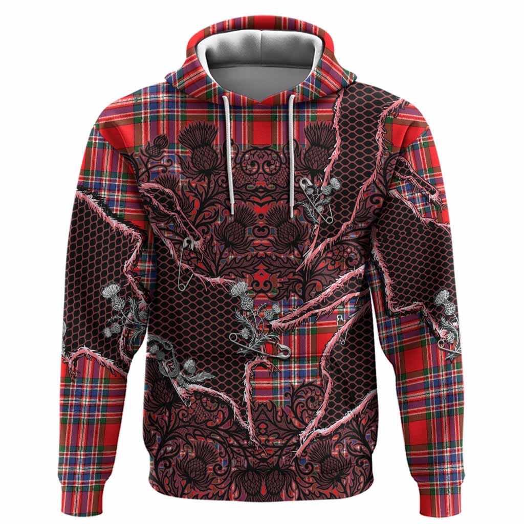 MacFarlane (McFarlane) Tartan Thistle Dark Gothic Hoodie Pullover Hoodie - Tartan Vibes Clothing