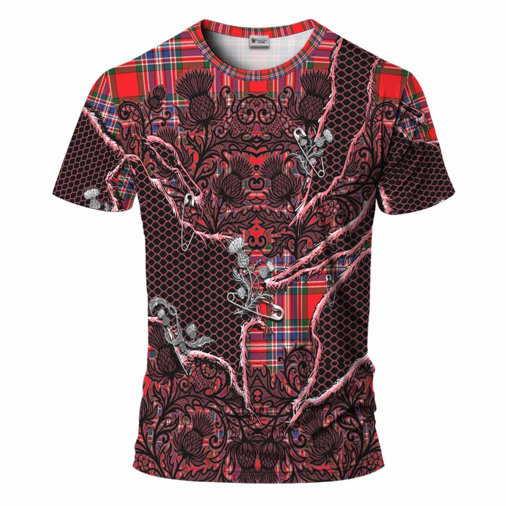 MacFarlane (McFarlane) Tartan Thistle Dark Gothic T-Shirt Kid's Shirt - Tartan Vibes Clothing