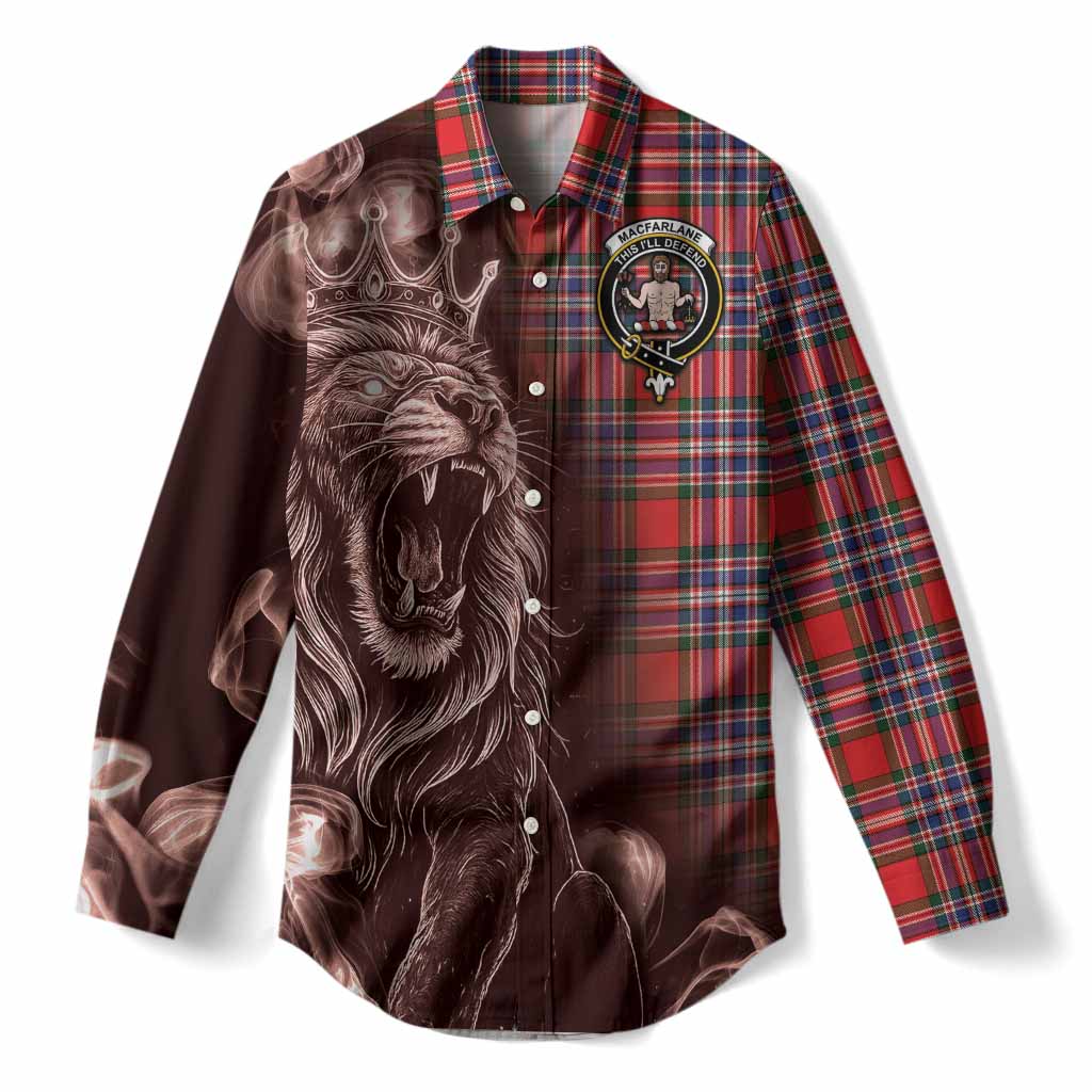 MacFarlane (McFarlane) Tartan Women Casual Shirt Roaring Lion Heritage
