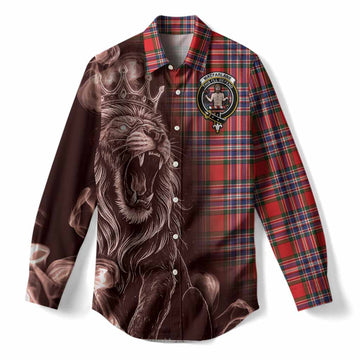 MacFarlane (McFarlane) Tartan Women Casual Shirt Roaring Lion Heritage