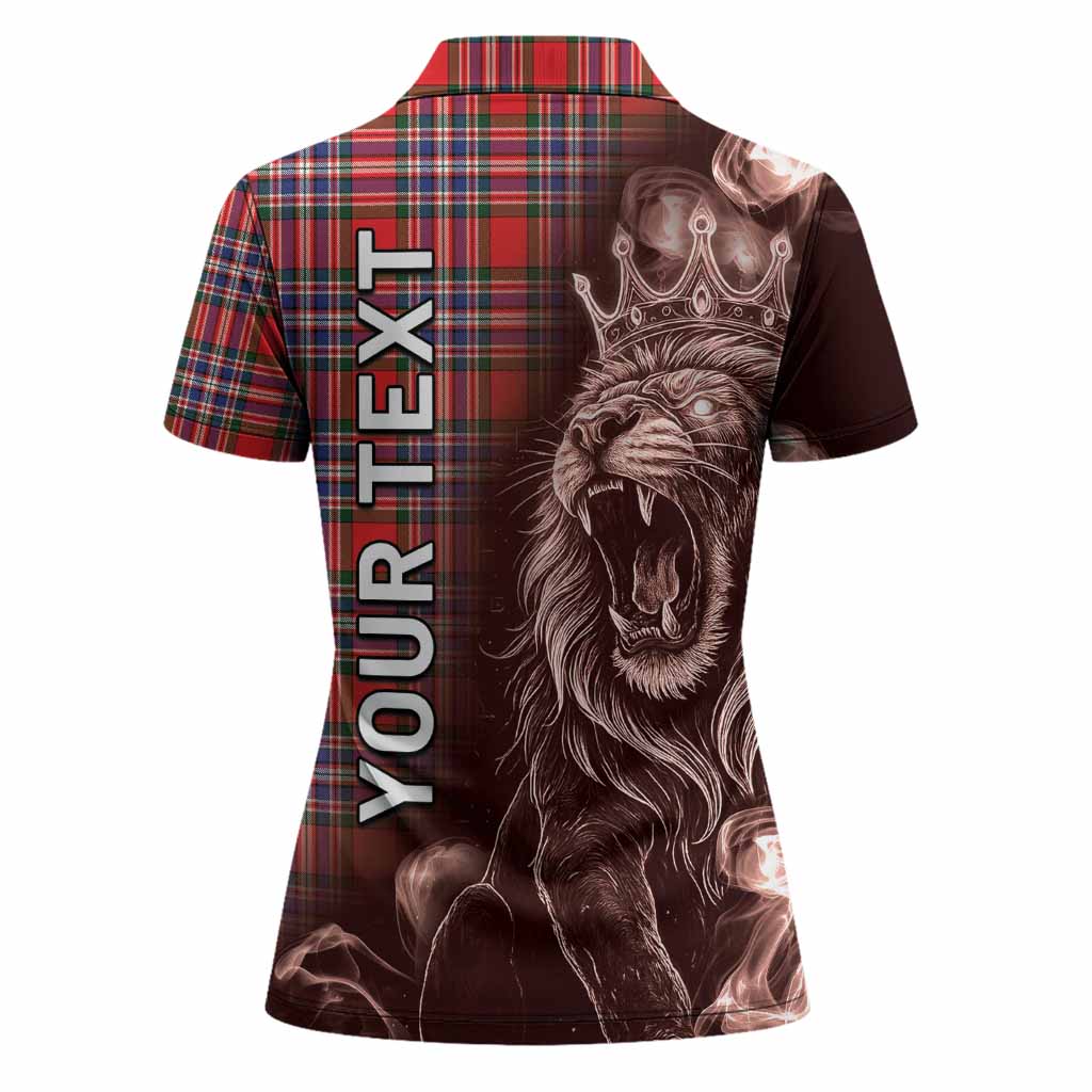 MacFarlane (McFarlane) Tartan Women Polo Shirt Roaring Lion Heritage