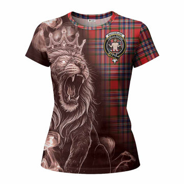 MacFarlane (McFarlane) Tartan Women T shirt Roaring Lion Heritage