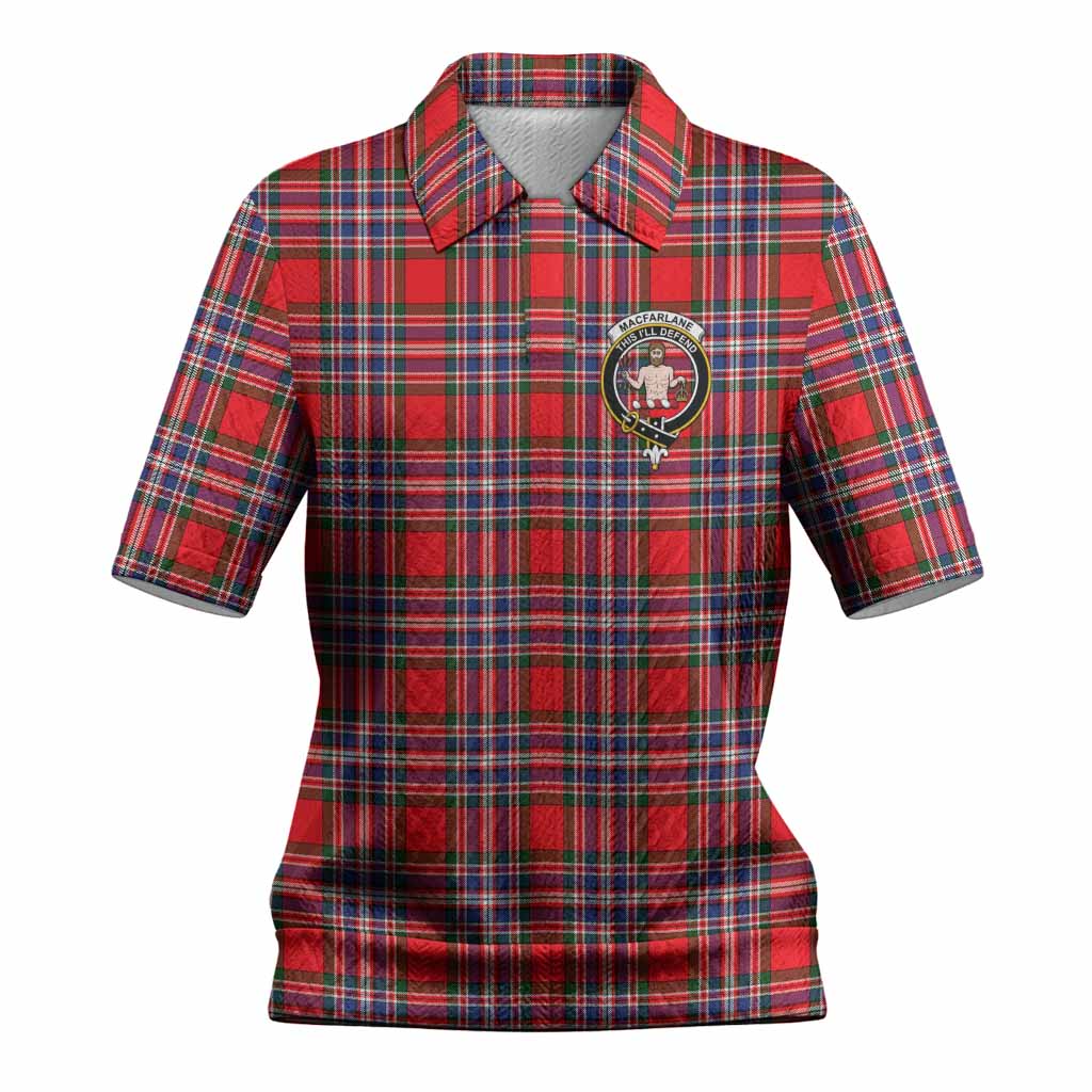 MacFarlane (McFarlane) Tartan Women’s Polo Sweater Top with Family Crest